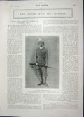 Old Antique Print 1902 Earl Ronaldshay Poem Edelweiss Gatherer Chesson 20th