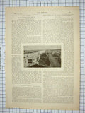 Original Old Antique Print 1905 Maryborough Queensland Sugar Industry Australia