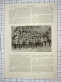 Original Old Antique Print 1901 Cape Town Guard Civilians Captain Stuttaford