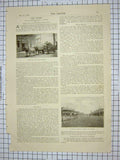 Original Old Antique Print 1901 Horses Coach Menzies Hannan Street Kalgoorlie