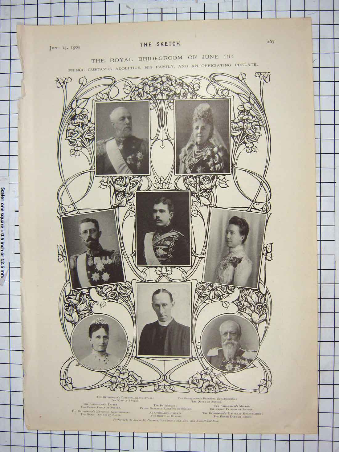 Antique Old Print 1905 Prince Gustavus Adolphus Vincent Ship Basing House 20th
