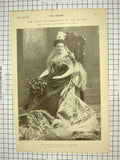 Original Old Antique Print 1900 Duchess Somerset Oxford University Boat Race