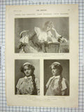 Old Antique Print 1903 Theatre Drake Kingston Somers Blanc Eldee Drury 20th