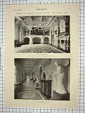 Original Old Antique Print 1901 Osborne Durbar-Room Laing Reid Powell Surgeon