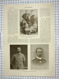 Old Antique Print 1901 German Royal Family Henry Prussia Knollys Michael 20th
