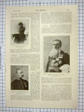 Original Old Antique Print 1901 General Probyn Knollys Wilson Baden-Powell War