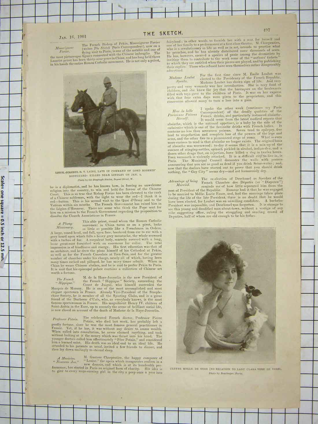 Old Antique Print 1901 Clever Vere Laing Horse Roberts Bodyguard Jester 20th
