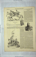 Old Antique Print 1846 Doncaster Prize Plate Taglioni Testimonial Sport 19th