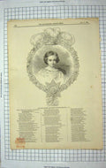 Original Old Antique Print 1846 Portrait His Royal Highness Prince Wales 19th