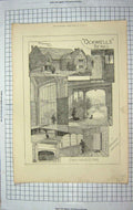 Original Old Antique Print 1888 Medieaval Mansion Ockwells House Berks England