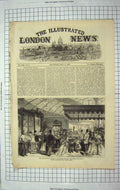 Old Antique Print 1867 Paris International Exhibition English Jewellery 19th