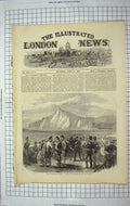 Original Old Antique Print 1867 Admiralty Pier Siers Volunteers Dover England