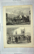 Original Old Antique Print 1867 Tipperary Election Commons Faversham Oare Works
