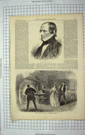 Old Antique Print 1867 Peter Von Cornelius Scene Adelphi Theatre London 19th