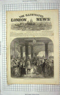 Original Old Antique Print 1867 Spring Season Covent Garden Market London 19th