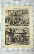 Original Old Antique Print 1867 Paris International Exhibition Morocco Egyptian