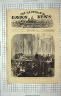 Original Old Antique Print 1867 Prince Wales Royal Life-Boat Mansion House 19th