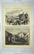 Old Antique Print 1867 Home Boys Horton Kirby Farningham Chillingham Kent 19th