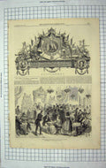 Original Old Antique Print 1867 Dutch CafÇ Rue Des Pays-Bas Paris Exhibition