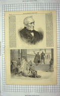 Old Antique Print 1867 Edward Hodges Baily Scene Princess Theatre Antony 19th