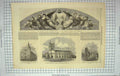 Original Old Antique Print 1867 Martyr Church Andrew'S Bangalore Madras Gambier