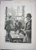 Original Old Antique Print 1893 Royal Mint Hughes GIngots Rigg Chief Clerk 19th