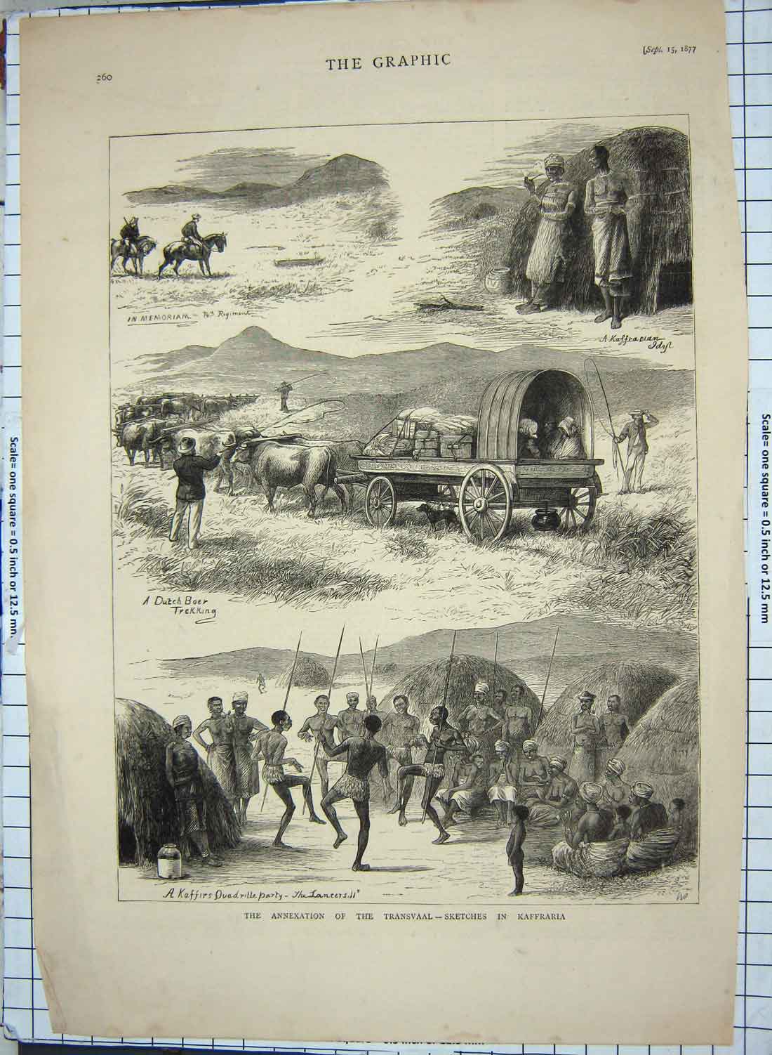Old Antique Print 1877 Transvaal War Kaffraria Dutch Boer Kaffirs Natives 19th