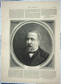 Original Old Antique Print 1871 Portrait Napoleon 19th Century