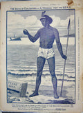 Old Antique Print 1885 Advertisement Pears Soap Sea Ship Native Man Spear 19th