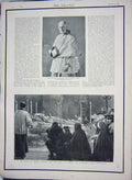Original Old Antique Print 1892 Cardinal Manning Robes Archbishop Westminster
