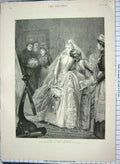 Old Antique Print 1890 Romeo Juliet Theatre Wedding Bride Brewtnall Art 19th