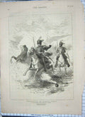 Original Old Antique Print 1875 Balaklava Charge Siers Horses George Thomas