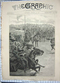 Old Antique Print 1894 Review Aldershot Laffan German Emperor Connaught 19th
