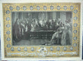 Original Old Antique Print 1887 Queen Emperor Napoleon Garter Windsor Castle