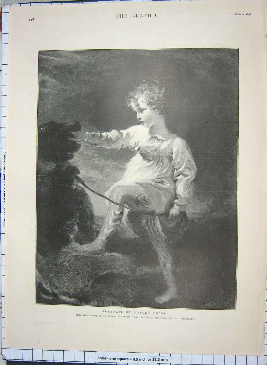 Old Antique Print 1898 Portrait Master Locke Mckinley White House Maine 19th