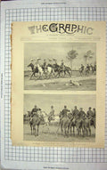Original Old Antique Print 1894 Military German Emperor Konigsberg Prussia War