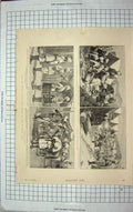 Original Old Antique Print 1898 Tochi Valley Field Force Camp Miran Shah Siers