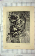 Original Old Antique Print 1880 Staniland Fine Art Victoria Cross Sier Family