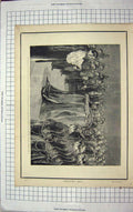 Original Old Antique Print 1892 Funeral Duke Clarence Avondale Chapel Windsor