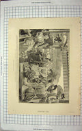 Original Old Antique Print 1894 Scene Houseboat Henley River Arthur Hopkins