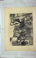 Old Antique Print 1871 Student'S Day South Kensington Museum Art Painting 19th