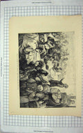 Old Antique Print *3723 1871 Auction Sale Imperial Linen Civil List Paris