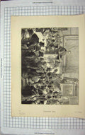 Antique Print Ref.937 1887 Scene Great Picture Sale Christies Art Paintings
