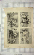 Original Old Antique Print 1894 Children Fishing Playing Toys Barnes Drawing
