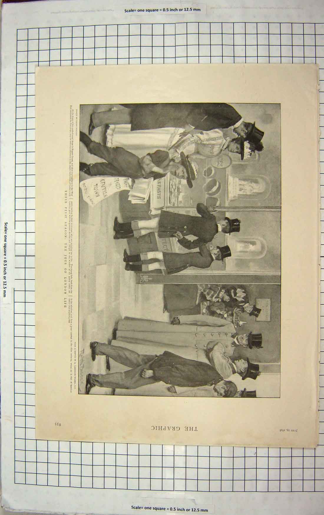 Old Antique Print 1898 London Regent'S Street Footmen Gymkhana Ranelagh 19th