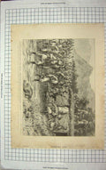 Original Old Antique Print 1898 Bunerwals Barandu River Figure Skating Palace