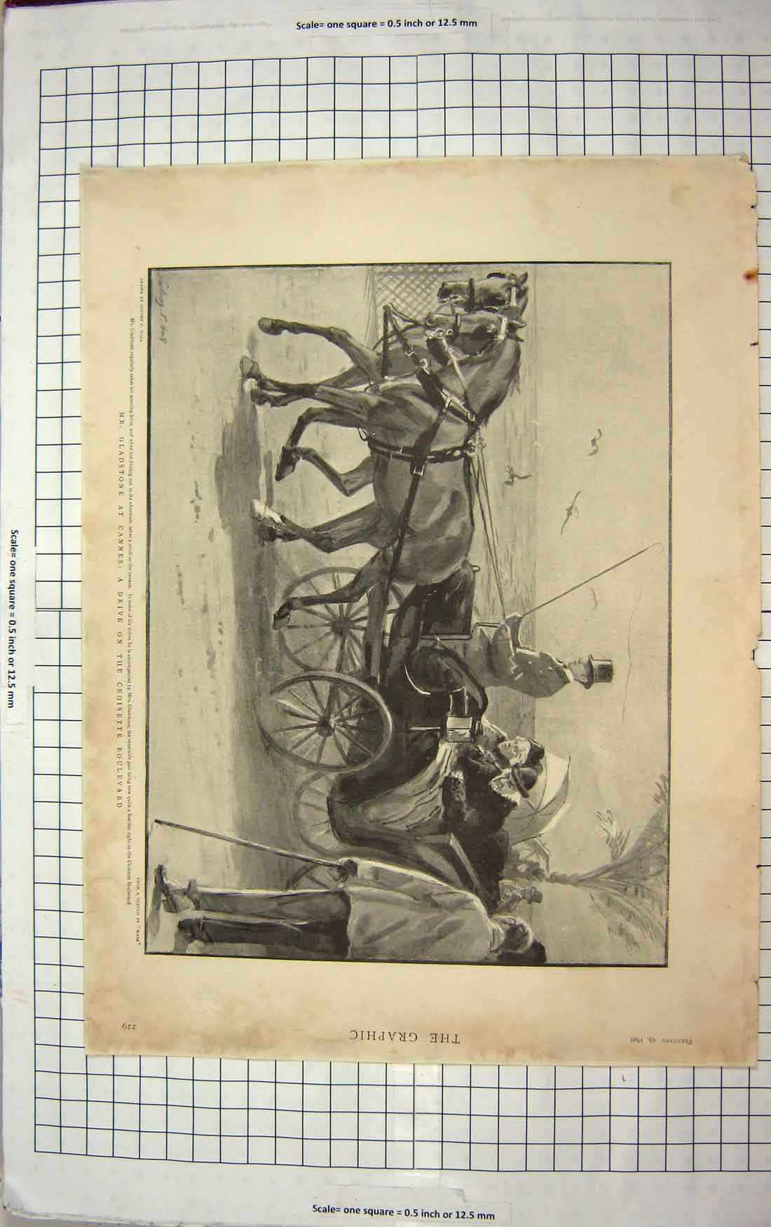 Old Antique Print 1898 Gladstone Cannes Croisette Solar Eclipse Lockyer 19th