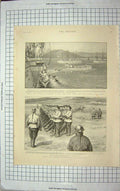 Original Old Antique Print 1898 British Siers Corea Ships Port Arthur Florence
