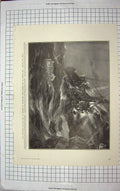 Antique Old Print 1905 Fire French Ship L'Entrepide Discovery Voyage Huts 20th