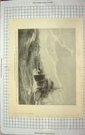 Original Old Antique Print 1898 Ship Flotilla Villaamil Cape Verde Queen Spain
